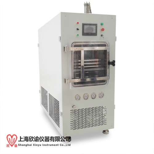 上海欣諭2025款中(zhōng)試型壓塞凍幹機XY-FD-S2壓蓋型真(zhēn)空冷凍幹燥機實驗室摸索(suǒ)凍幹工藝用冷(lěng)凍幹燥機,冰凍幹燥機,冷凍幹燥儀